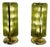 Murano Glass Table Lamps in Ribbed Green Glass and Brass, 2000s, Set of 2 For Sale