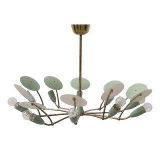 Mid-Century Italian Chandelier in Brass, 1950s For Sale