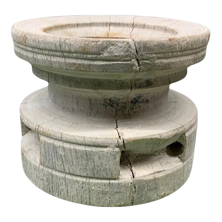 Vintage Indian Seed Extractor Candle Holder | Chairish