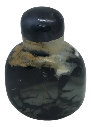 Vintage Black Stone Snuff Bottle