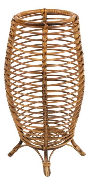 Mid-Century Bamboo and Rattan Umbrella Stand in the style of Franco Albini, Italy, 1960s
