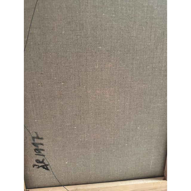 Ubaid Syed, Abstract, 1950s, Oil on Canvas, Framed For Sale - Image 12 of 18