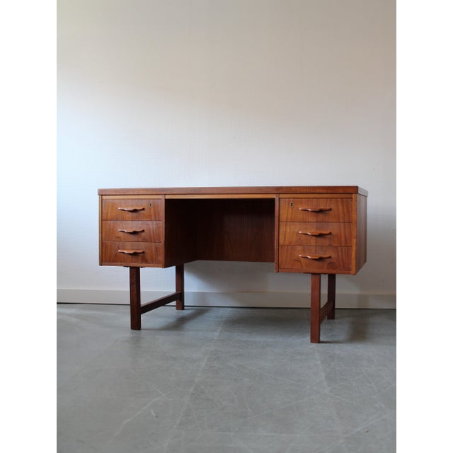 Mid-Century Modern Vintage Danish Desk in Teak, 1960s For Sale - Image 3 of 12