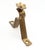 Traditional Set of Vintage Brass Floral Curtain Rod Brackets For Sale - Image 3 of 6