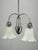 Vintage Pendant Light in Chrome and Floral Glass by Elektroinstala Děčín, 1950s For Sale - Image 13 of 14