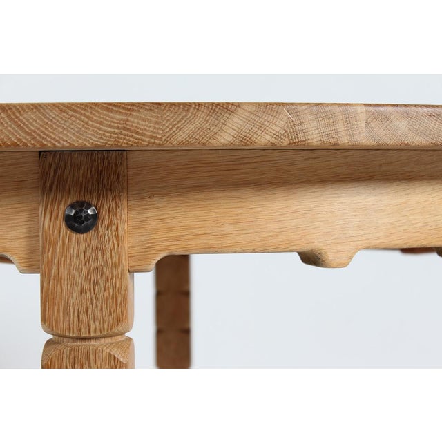 Danish Round Extendable Dining Table in Oak by Axel Einar Hjorth, 1970s For Sale - Image 14 of 17