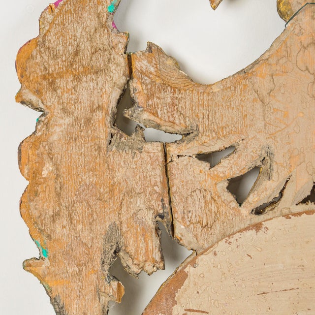 Antique Gilded Wood Convex Wall Mirror 19th Century Italian For Sale - Image 9 of 16