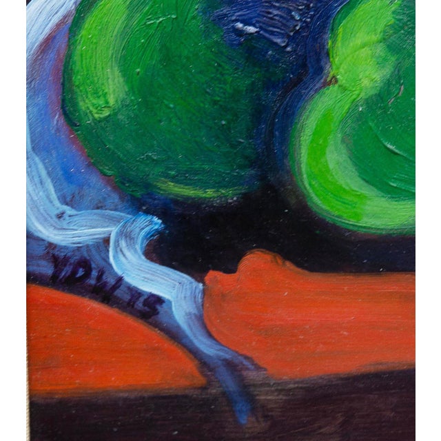Mid-Century Modern Vibrant Mid Century Summer Still Life Oil Painting Dated 1975 For Sale - Image 3 of 4