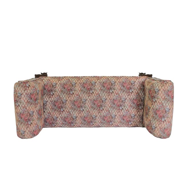 Early 20th Century Antique Ball and Claw Bench W/ Scroll Arms For Sale - Image 5 of 12