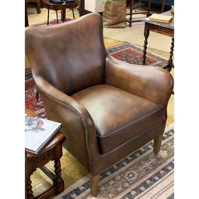 Timothy Oulton Timothy Oulton “Coffee Leather” Side Chair For Sale - Image 4 of 13