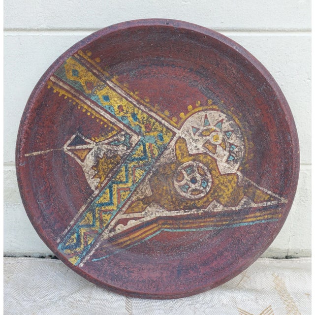 Moroccan Hand Painted Decoration Plate / Charger For Sale In Orlando - Image 6 of 7