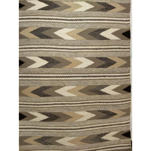 Textile Vintage Navajo Navajo Rug, Chevron Band Pattern, Native American Wall Art, 2x3 For Sale - Image 7 of 8