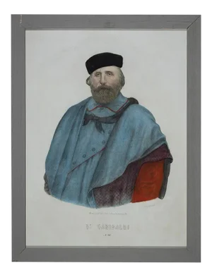 Unknown, Portrait of Garibaldi, Original Lithograph, 19th-Century