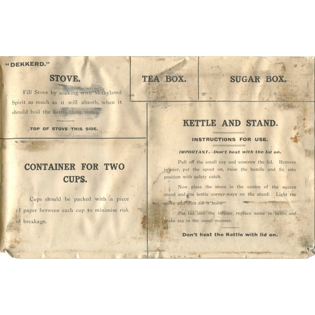 Metal Vintage’ Dekkerd' Enamel Picnic Box With Stove and Tea Kettle For Sale - Image 7 of 10