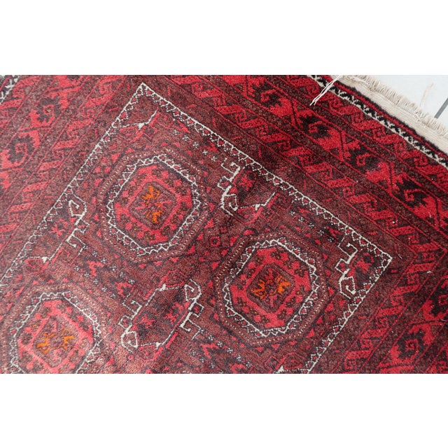 1950s, Vintage Afghan Baluch Runner Rug 3.5' X 6.11' For Sale - Image 9 of 10