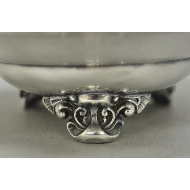 Mid 20th Century Vintage Poole "Old English" 5005 Silver Plated Small Footed Nut Dish Bowl For Sale - Image 5 of 11
