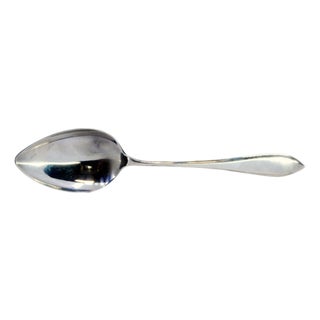 Plain Silver Rice and Serving Spoon with Grooves For Sale