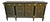 Louis XVI Style Hollywood Regency Sideboard in Burl Wood, Grey Lacquer and Brass, France, 1980s For Sale