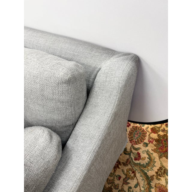 Traditional Restoration Hardware Ten Foot Belgian Arm Sofa Custom Italian Melange Slipcover For Sale - Image 3 of 12