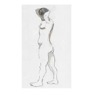 Female Nude Watercolor by Hayward Cirker