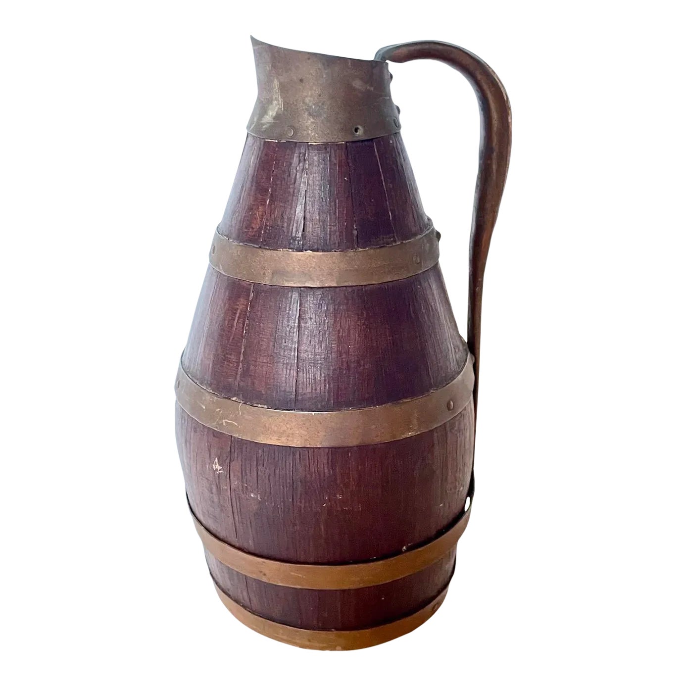 Antique Alsacian Barrel Pitcher | Chairish
