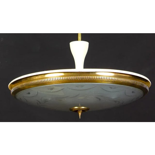Mid-Century Ceiling Fixture or Pendant by Luigi Brusotti, Italy, 1940s For Sale - Image 4 of 18