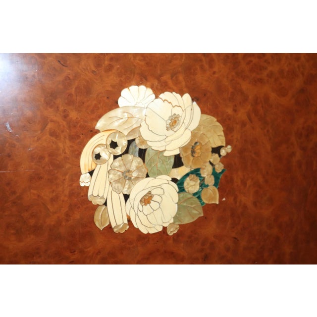 Burled Walnut Inlaid French Art Deco Buffet Sideboard Attributed Leleu For Sale In Philadelphia - Image 6 of 13