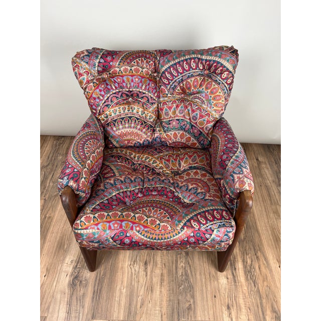 Wood Vintage Mid-Century Modern Adrian Pearsall for Craft Associates Walnut Wingback Chair Circa 1970 For Sale - Image 7 of 10