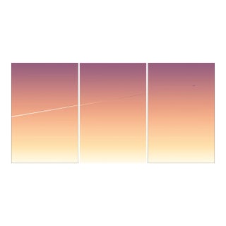 2024, Abstract Atmosphere, Limited Edition Giclée Print Triptych of "Sky Cut" by Cyd Fontaine For Sale