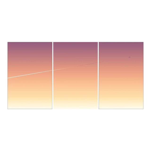 2024, Abstract Atmosphere, Limited Edition Giclée Print Triptych of "Sky Cut" by Cyd Fontaine For Sale