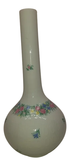 1970s Pastel Florals on Rosenthal Porcelain Bud Vase