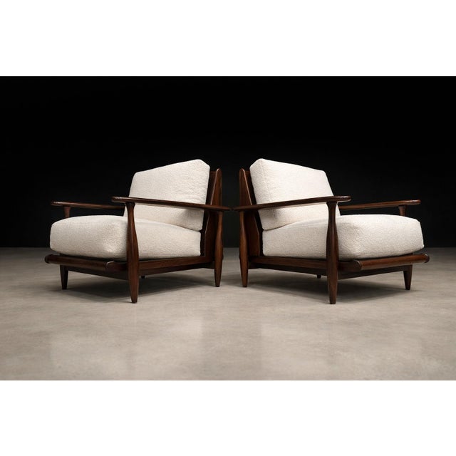 Pair of Armchairs in Brazilian Rosewood & Bouclé by Liceu de Artes, 1960s – Lot 218 For Sale - Image 9 of 13