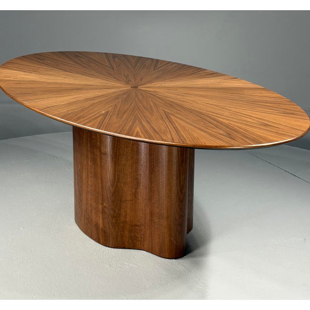 Contemporary New 84" Oval Dining Table in Walnut by Aaron Saxton For Sale - Image 3 of 6
