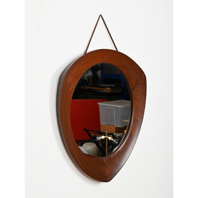 Mid-Century Oscar Mirror in Teak by Campo e Graffi for Home Torino, Italy, 1958 For Sale - Image 16 of 18