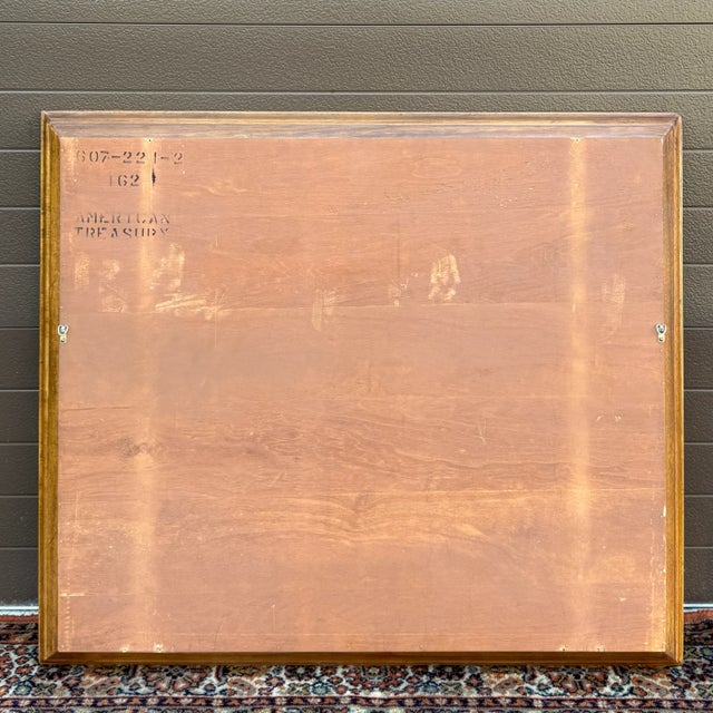 Vintage Drexel American Treasury Collection Rustic Traditional Maple Rectangular Wall Mirror For Sale - Image 9 of 14