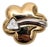 Vintage 1980s Signed Courreges Paris Goldtone & Rhodium Plated Rhinestone Brooch For Sale
