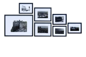 Edinburgh Black & White Framed Photography Prints - Set of 7