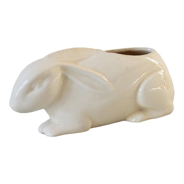 Vintage Ceramic Bunny Rabbit Planter For Sale