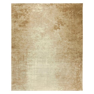 Large Abstract Dusk Beige Silk Rug by Doris Leslie Blau For Sale