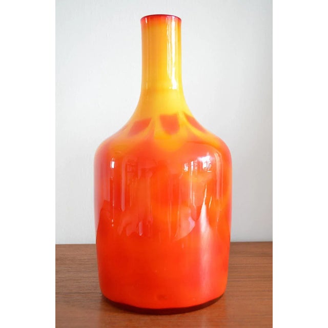 Glass Vase attributed to Carl-Olof Borggarp for Glasbruk Elme, Sweden For Sale - Image 4 of 8