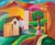 2000 - 2009 Massimo Sonnino, Cottages, Acrylic Painting on Plywood, 2000 For Sale - Image 5 of 5