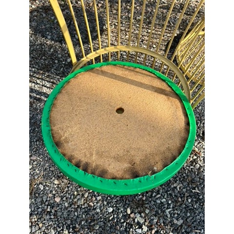 Vintage Iron Outdoor Dining Table and Chairs Set of 7 For Sale - Image 16 of 18