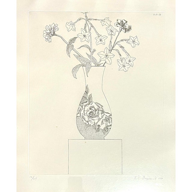 ED BAYNARD (American, 1940-2016) Flowers, Flowers in a Vase, Etching. 1979/1980, Hand signed, dated l.r., Hand numbered...
