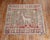 One of a kind hand-knotted Turkish Anatolian Rug in pale peach, brown, and green accents depicting 3 deers and 2 birds,...