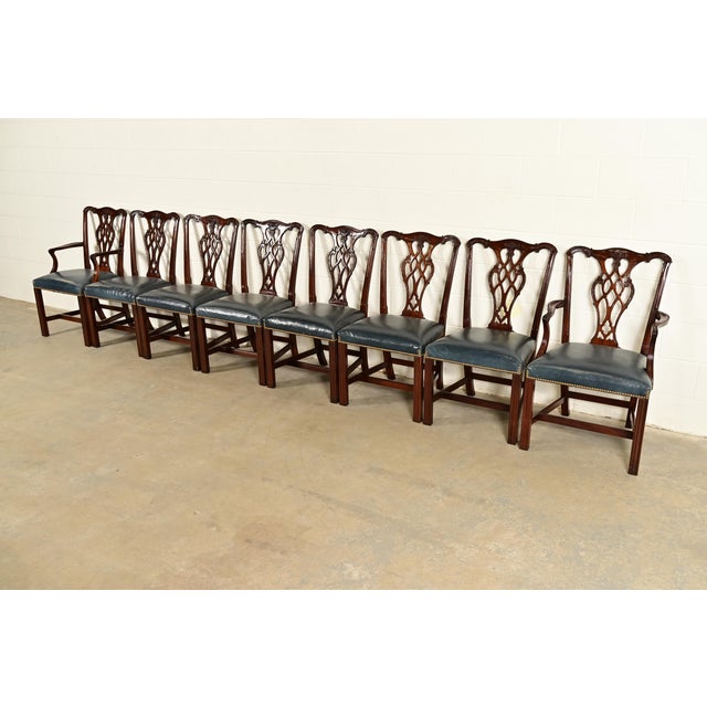 Councill Craftsmen Georgian Carved Mahogany Armchairs, Pair For Sale - Image 13 of 14