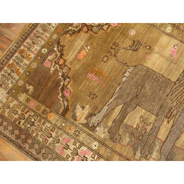 Vintage Zabihi Collection Double Lion Turkish Gallery Size Runner - 5'7" x 11'10" For Sale In New York - Image 6 of 12