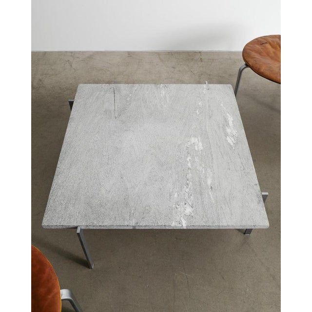1960s Danish Mid-Century Squared Pk61 Coffee Table in Steel & Cipollini Marble by Poul Kjærholm , 1960s For Sale - Image 5 of 8