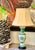 Vintage Chinoiserie Famille Verte Green and White Hand Painted Porcelain Baluster Vase Table Lamp on a Black Wood Base For Sale - Image 12 of 12