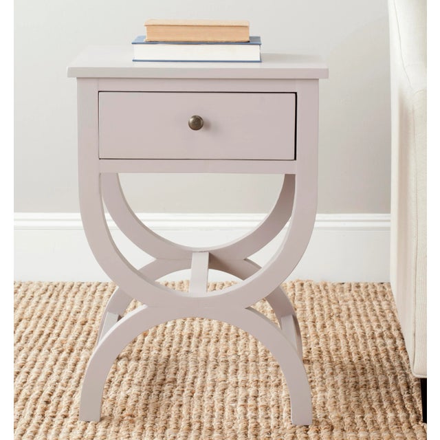 Contemporary Nightstand With Storage Drawer in Quartz Grey For Sale - Image 4 of 5
