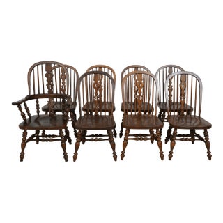 Set of 8 Ethan Allen Dining Chairs For Sale